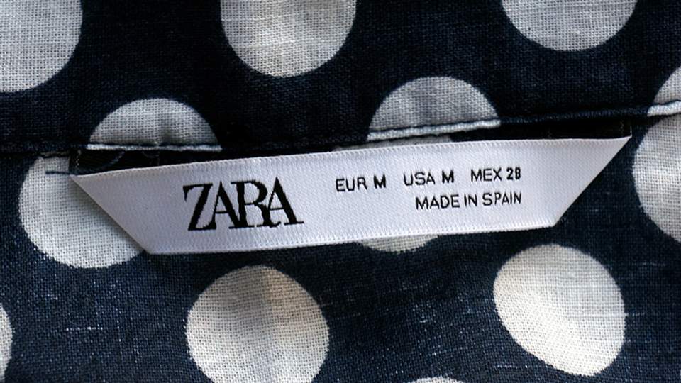 brand label of Zara